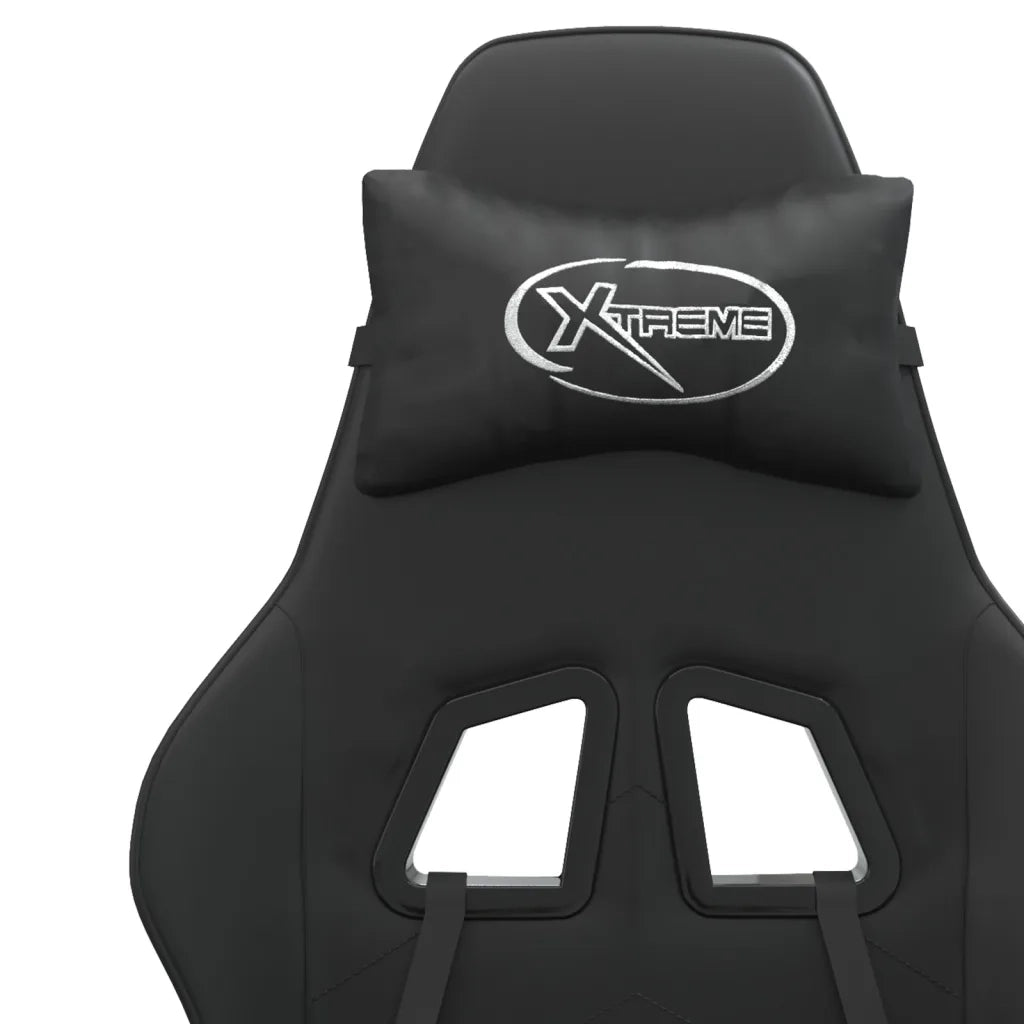 vidaXL Sedia da Gaming Girevole Nera in Similpelle