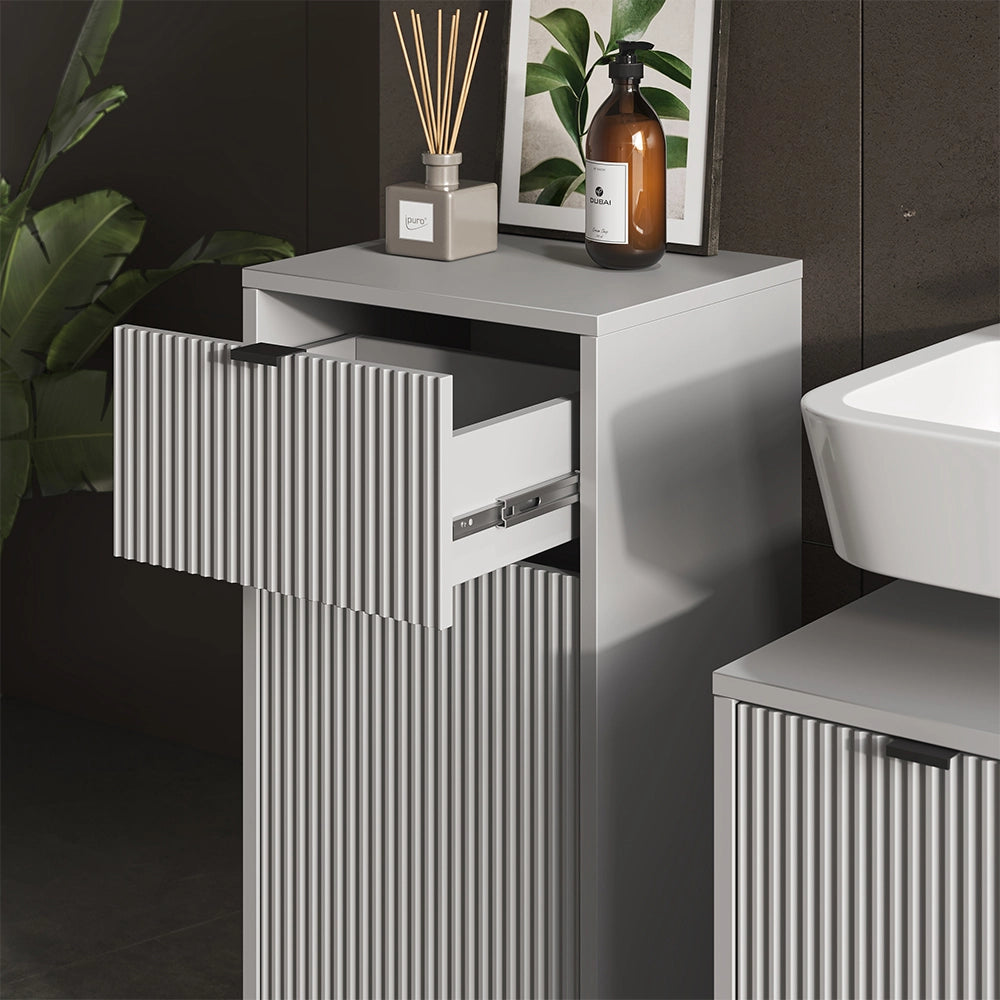 Vicco Set di mobili da bagno Grigio 3 parti