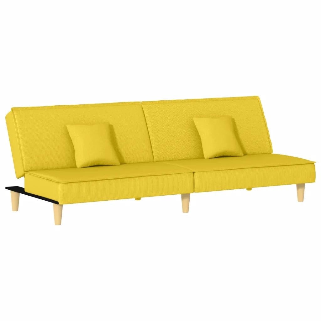 Divano Letto Giallo Chiaro in Tessuto 351904