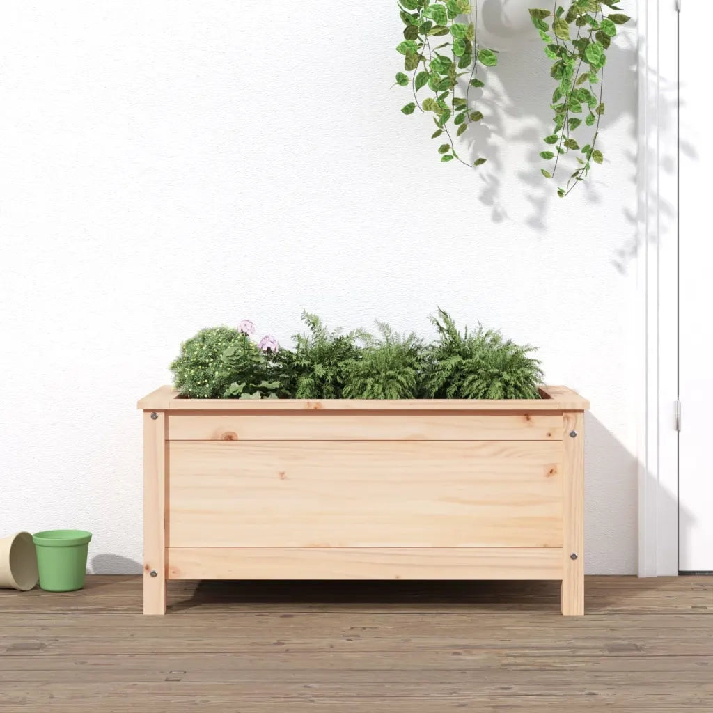 Fioriera da Giardino-Vaso da Esterno 82,5x40x39 cm in Legno Massello di Pino