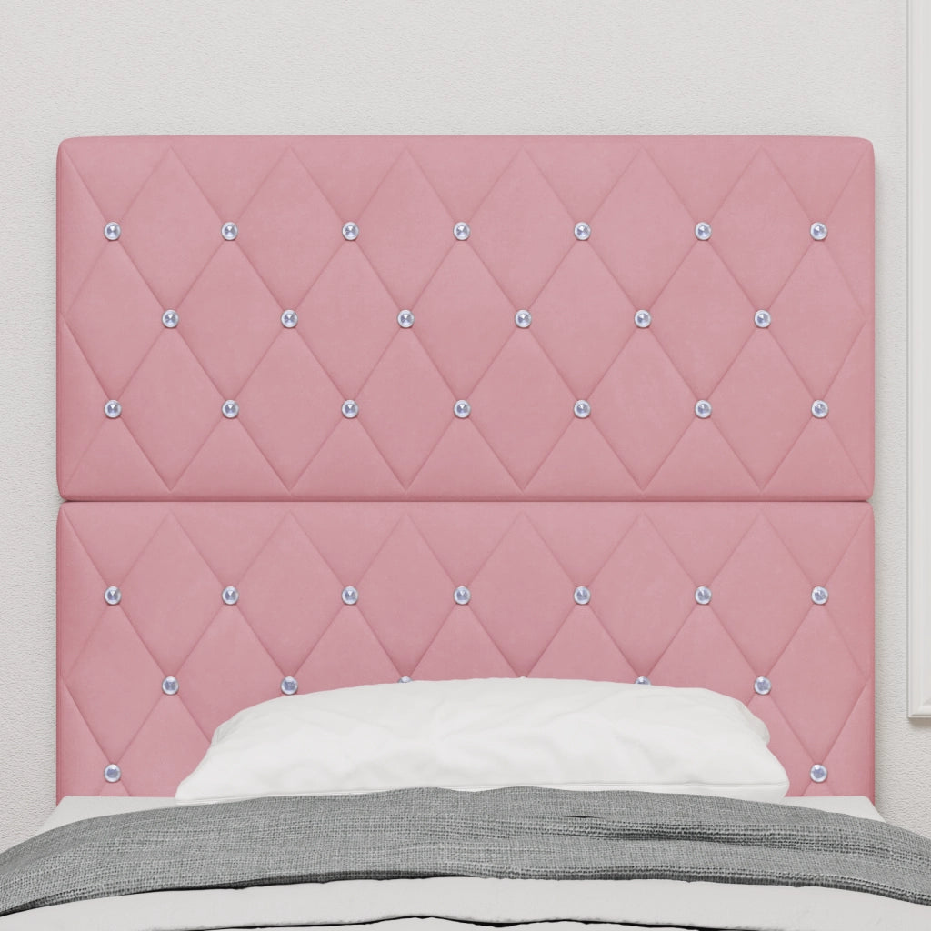 Testiera LED Rosa  90 cm Velluto