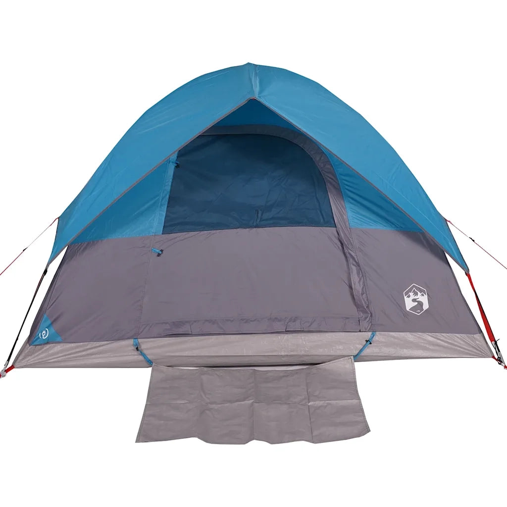 Tenda da Campeggio a Cupola per 3 Persone-Tenda per Escursionismo Blu Impermeabile 233315