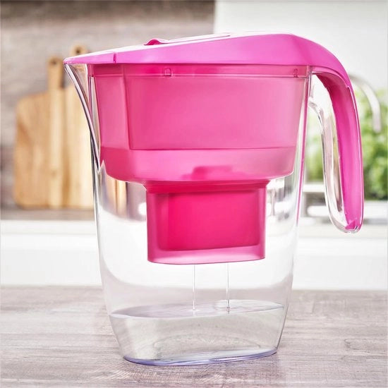 Filtro Acqua ad Alta Efficienza con Indicatore Elettronico del Filtro | Capacità 2,7L (10 tazze) | Caricatori Filtro da 1 Mese | Filtro Acqua Sostenibile e Pratico