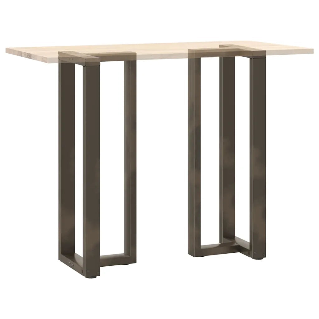 Gambe per tavolo da bar a forma di T 2 pz nere 40x35x(110-111) cm in acciaio 4013099