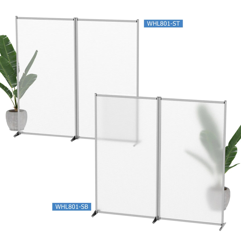 Pannello divisorio doppio in Policarbonato 209 x 190 - Bianco Satinato