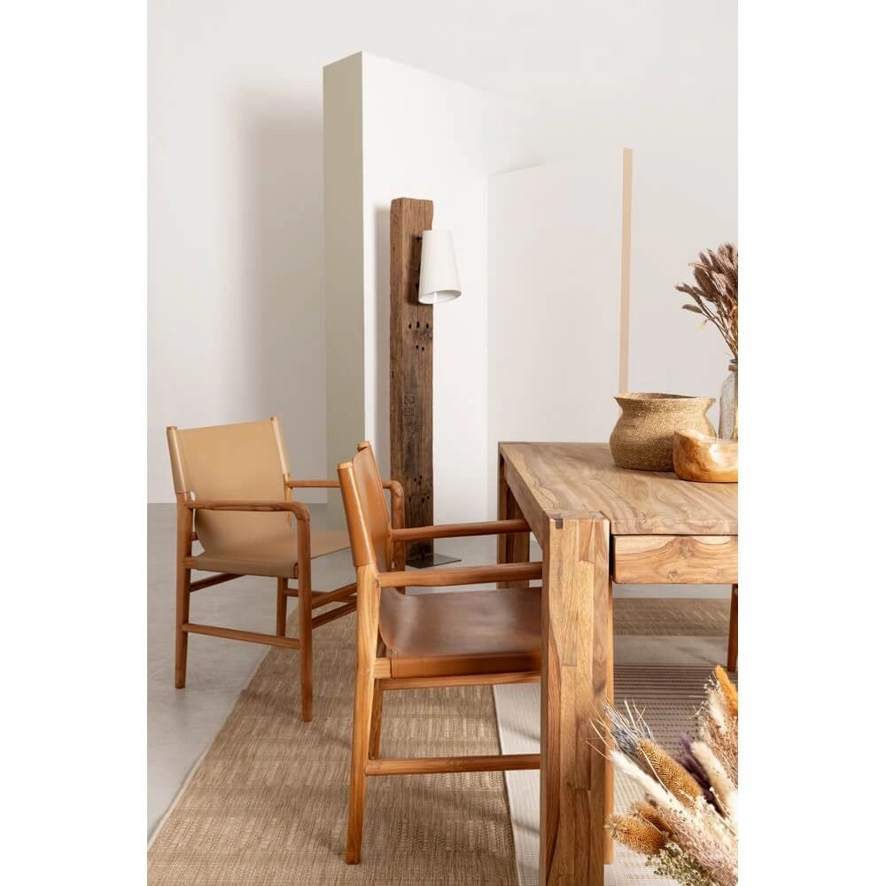 Tavolo allungabile in legno sheesham naturale 160-260x100 cm - SASHA