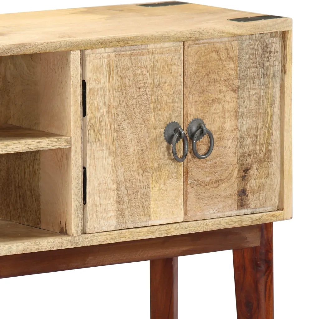 Tavolo Consolle | Tavolo d'Ingresso 115x30x76 cm in Legno Massello di Mango Grezzo
