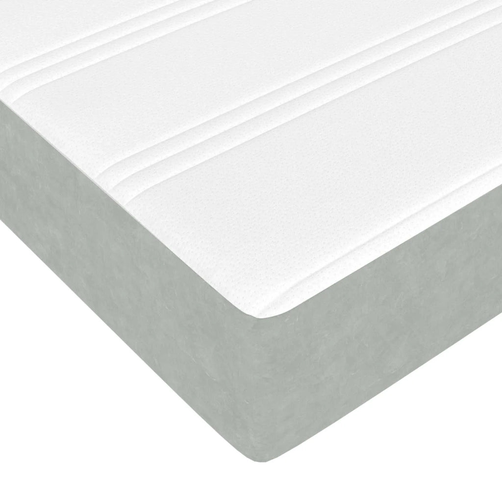 Struttura letto con materasso 2 pcs Grigio chiaro Velluto 3399528
