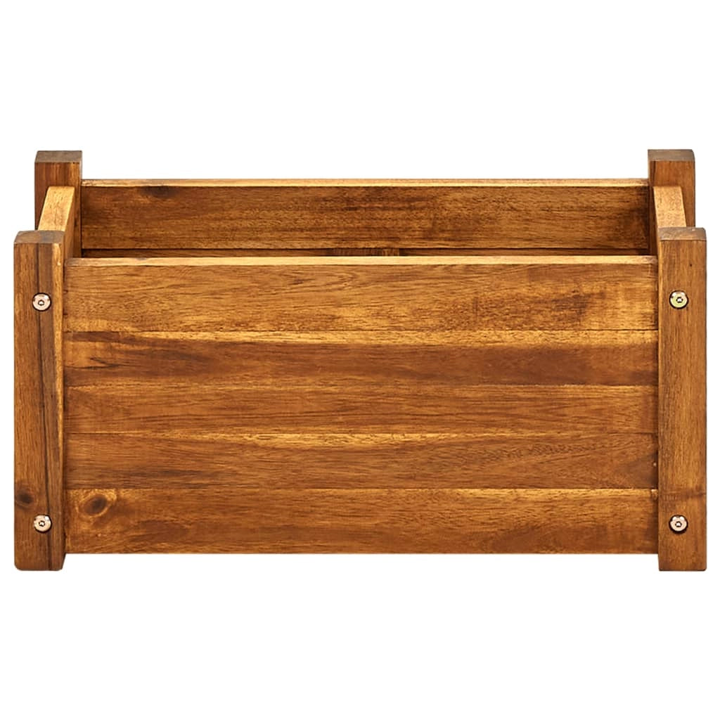Fioriera rialzata per piante e fiori giardino 50 x 25 x 25 cm legno di acacia 02_0001189