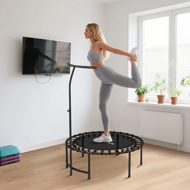 Trampolino rimbalzante, maniglia regolabile a 5 livelli, trampolino per allenamento, nero