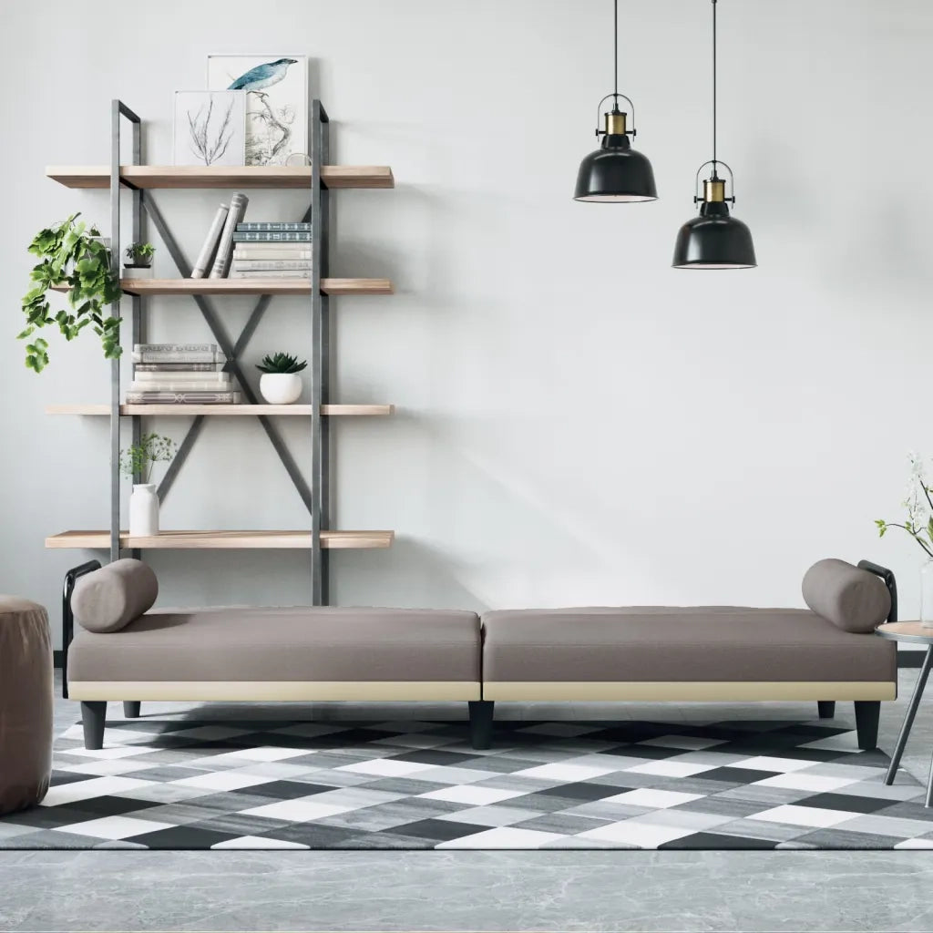 Divano letto | Sof¨¤ letto | Letto singolo con Braccioli Tortora in Tessuto