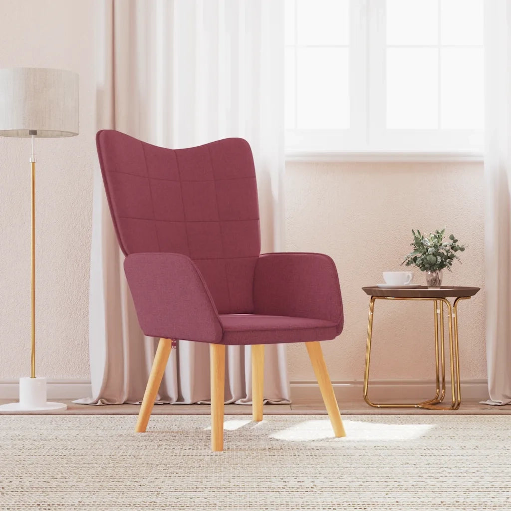 Sedia Relax Rosso Vino in Tessuto 327927