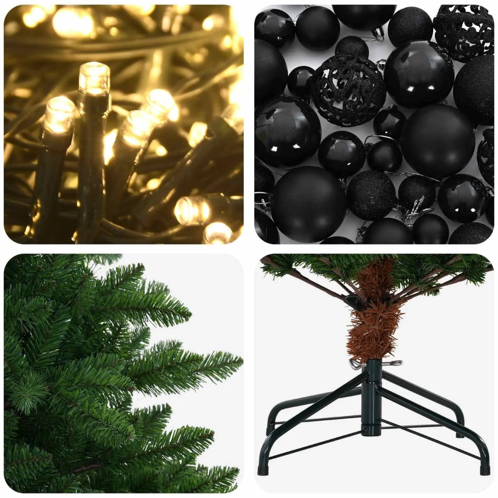 Albero di Natale Artificiale con Palline 210 cm 300 LED 3461373