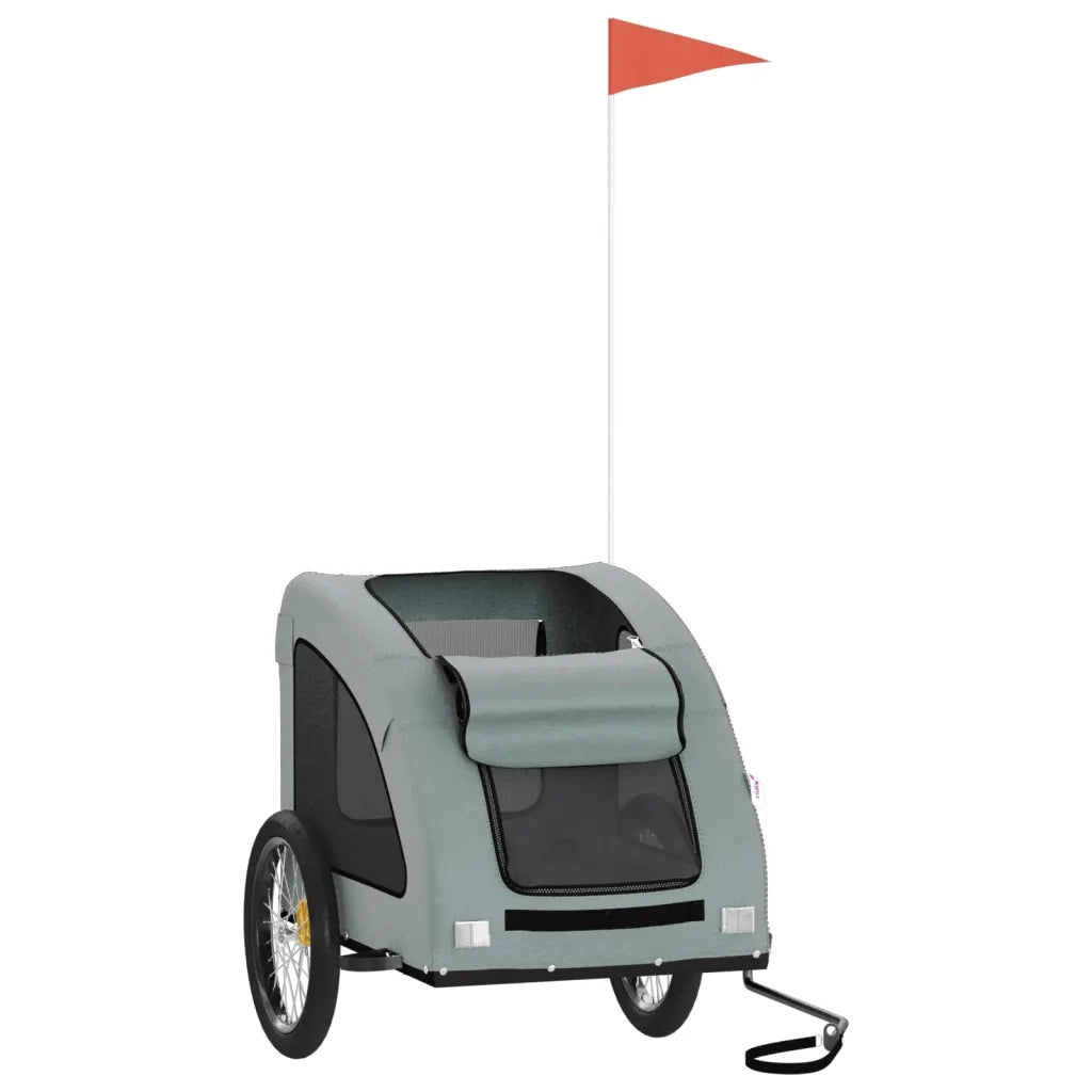Rimorchio da Bici per Animali Grigio Oxford e Ferro CFW7664828