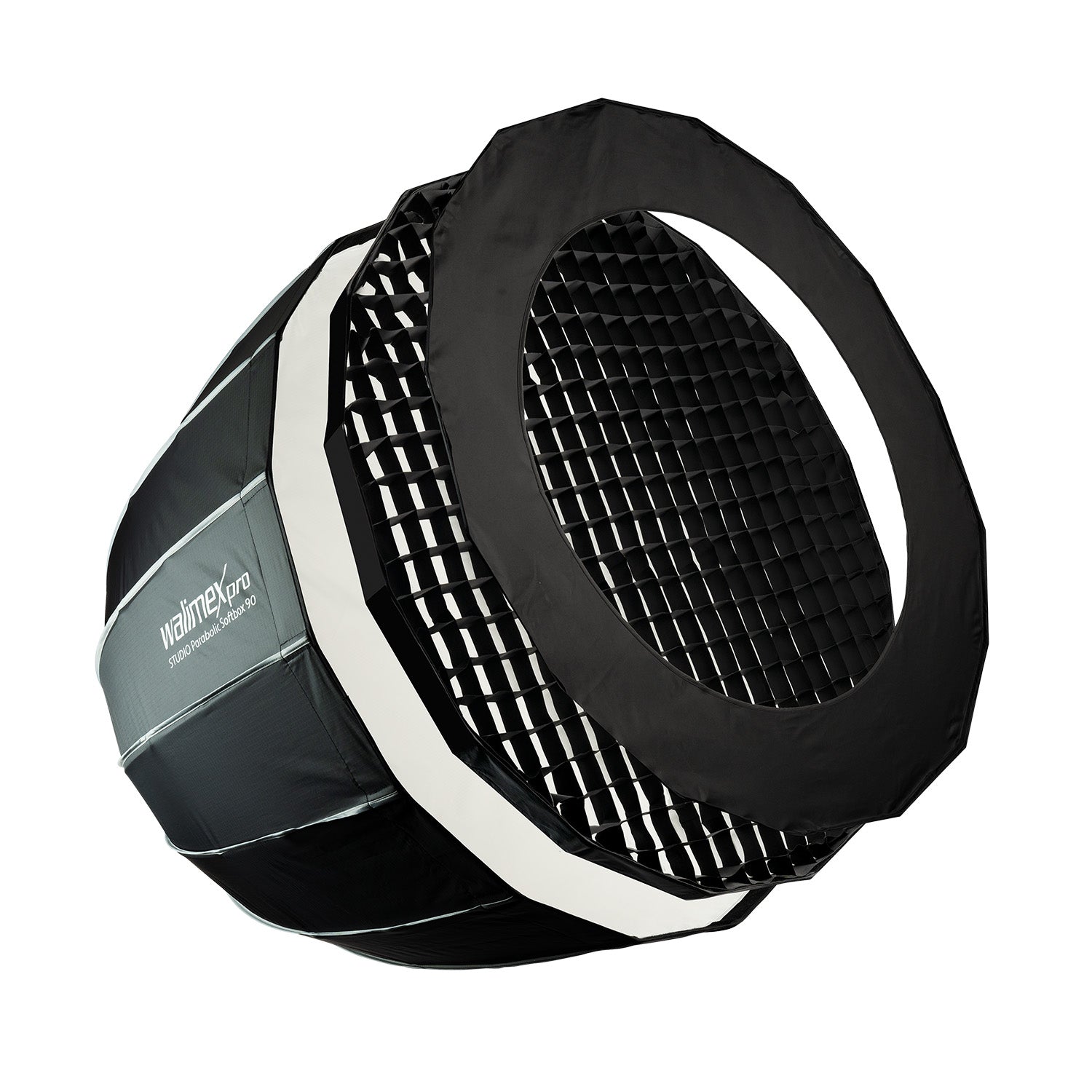 Studio Parabolic Softbox 90cm, ruotabile a 360°, facile da montare grazie alla funzione ombrello, con griglia, maschera, adattatore Bowens e borsa per il trasporto, ideale per ritratti