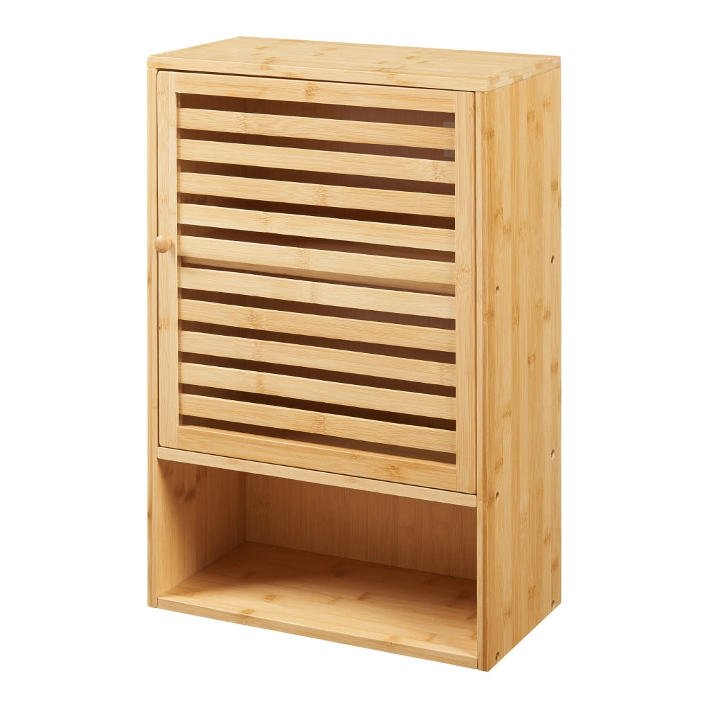 Armadietto da Parete per Bagno Gjesdal in Bambù Naturale 60x40x 20 cm [en.casa]
