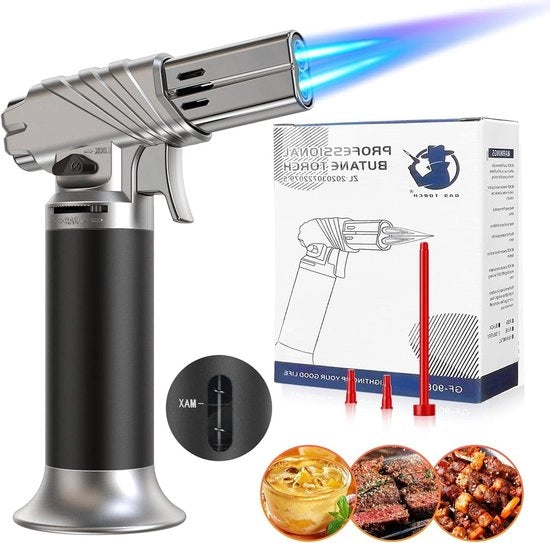 Bruciatore a Doppia Fiamma per Ghiaccio - Bruciatore per Crema Catalana e Flambe di Piatti