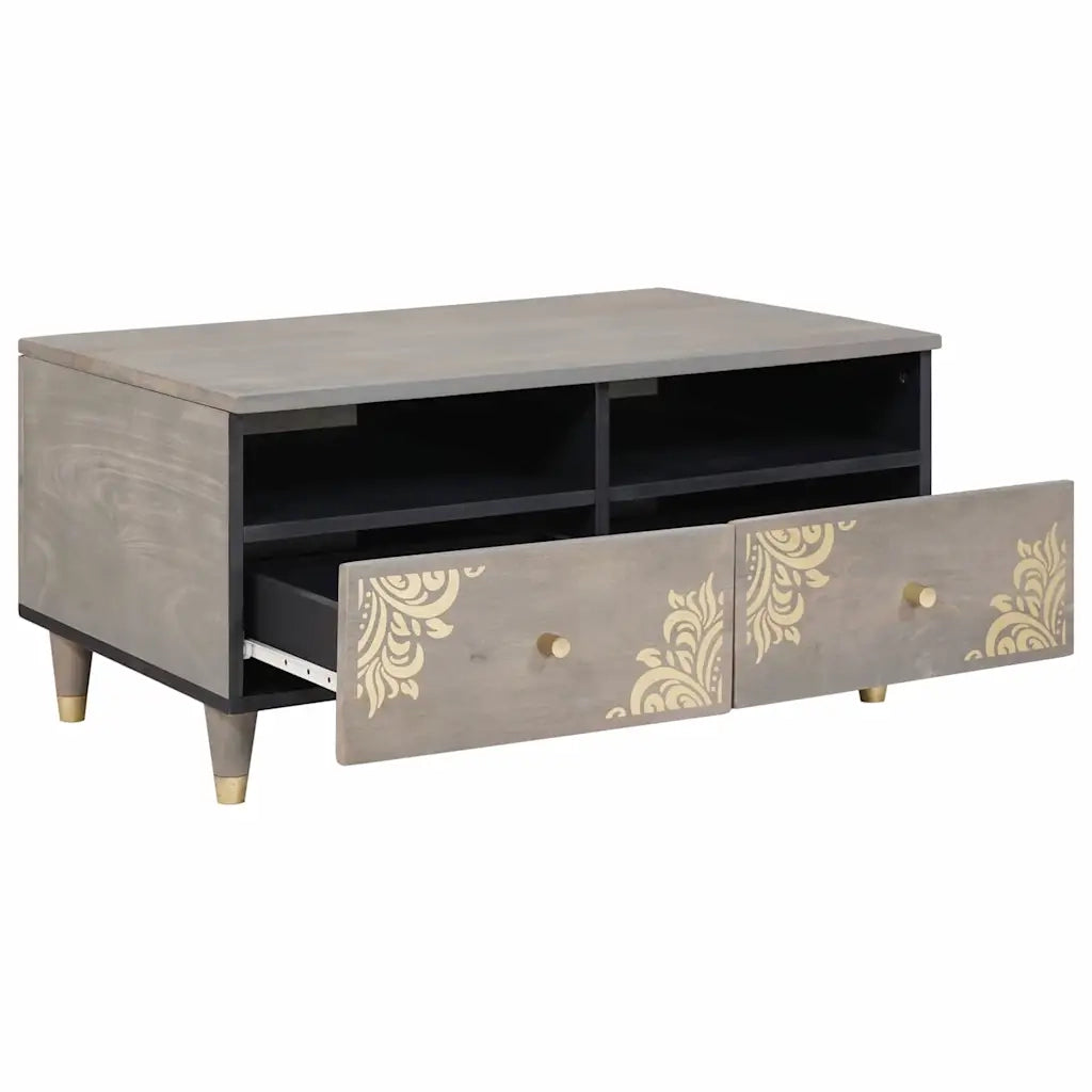 vidaXL Tavolino da salotto with Drawer Grigio 80 x 54 x 40 cm