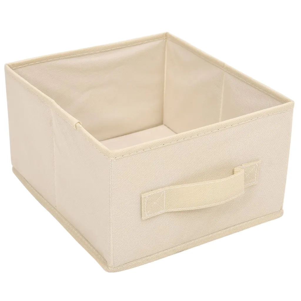 Mobile contenitore dal design moderno con 6 cassetti 55 x 29 x 55 cm acciaio color crema 02_0046937