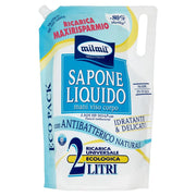 MILMIL SAPONE LIQUIDO ANTIBATTERICO NATURALE RICARICA MAXIRISPARMIO 2 LT