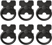 Maniglie per cassetti e ante - 6 pezzi - nero - ottone zincato