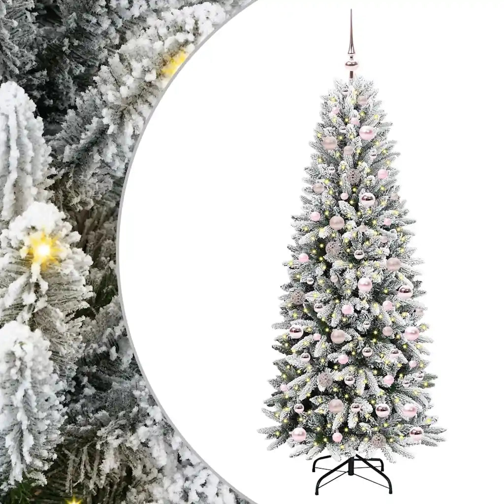 Albero di Natale | Decorazioni natalizie artificiale con 300 LED Bianco 180 cm