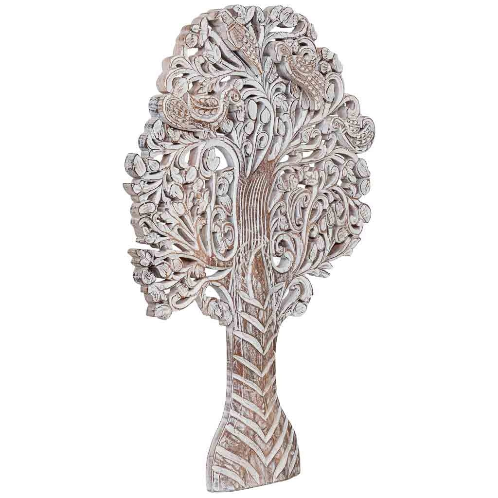 Pannello in legno d'albero bianco invecchiato 60x5x90 cm