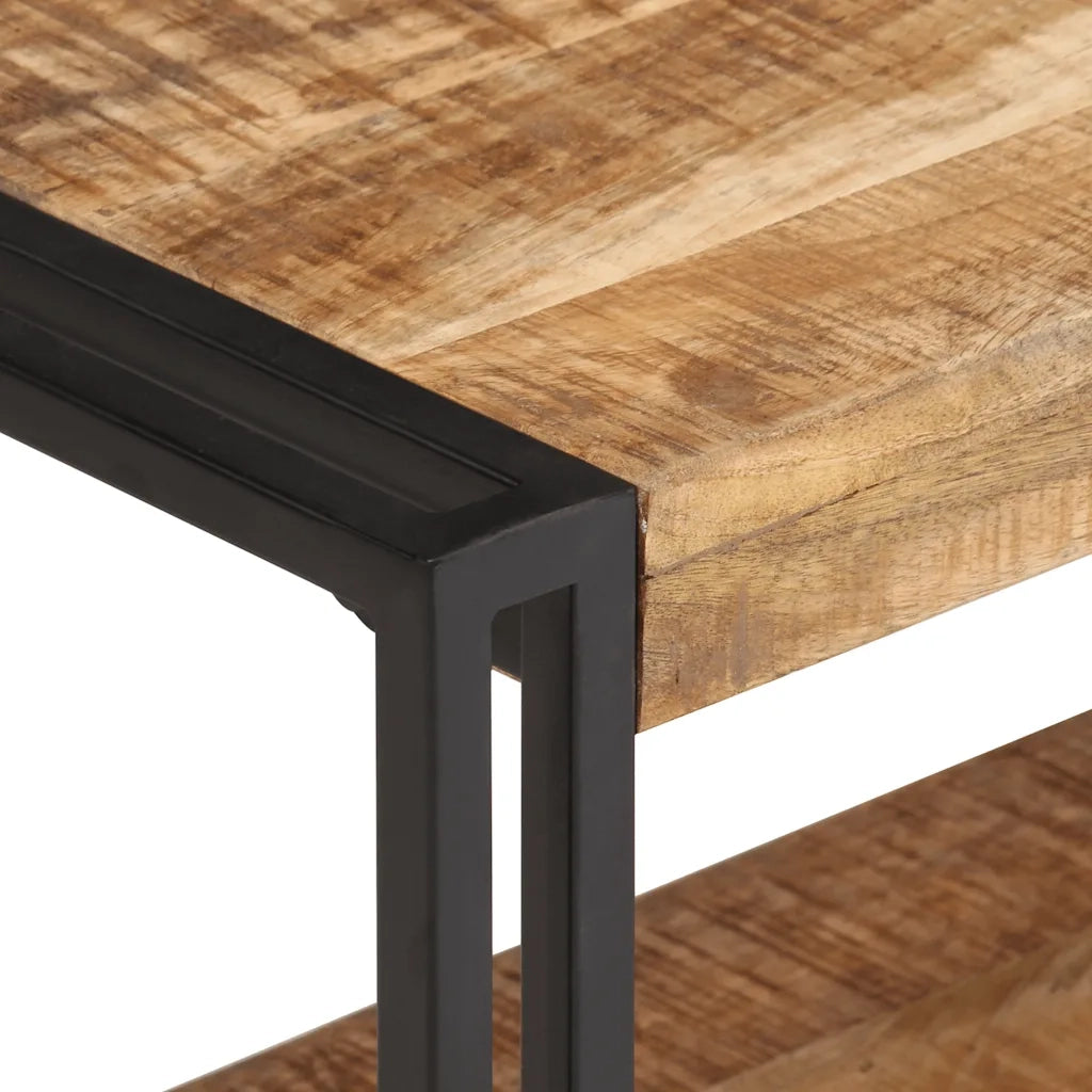 Mobile Porta TV 120x30x40 cm in Legno di Mango Grezzo 320679