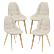 Set di 4 sedie da pranzo 86 x 53 x 47 cm beige 03_0006768