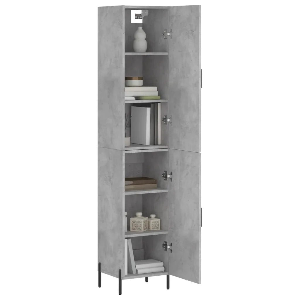 Credenza Grigio Cemento 34,5x34x180 cm in Legno Multistrato 3198797