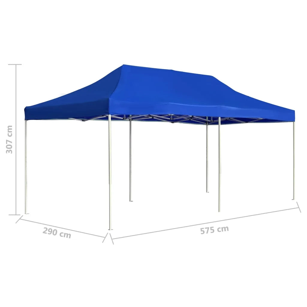 Gazebo Professionale Pieghevole Alluminio 6x3 m Blu 45502