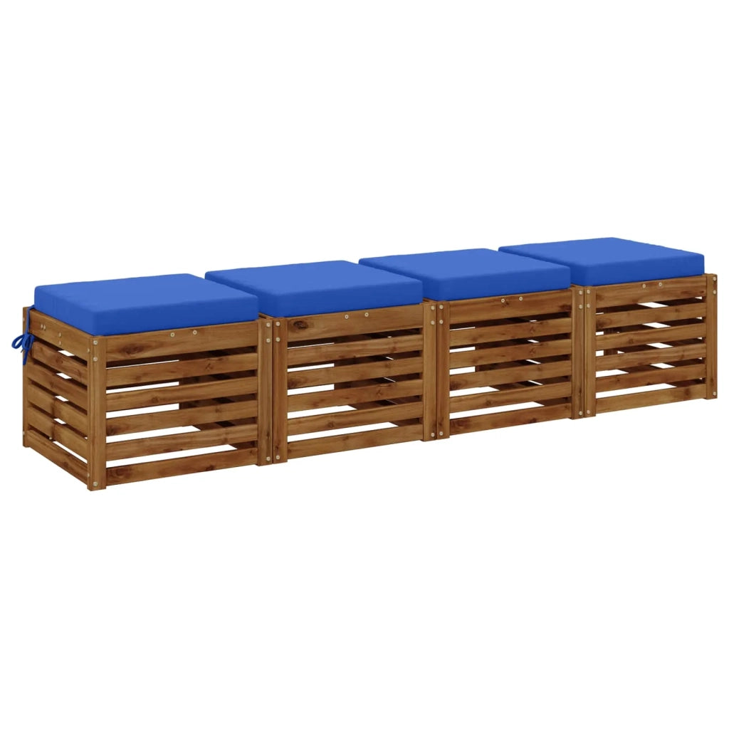 Cuscini per Sedia in 4 Pezzi SOEST 4 pz 100% Poliestere 944485