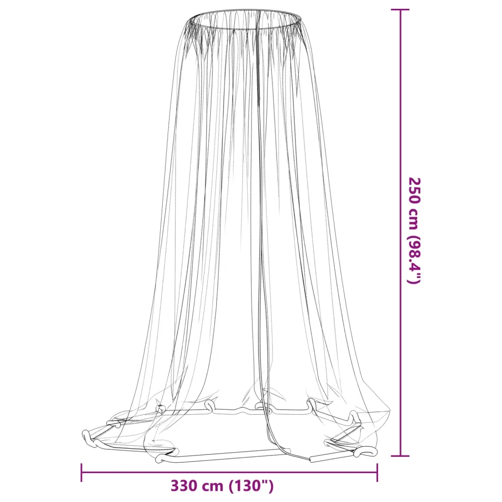 Zanzariera per Ombrellone 220 Rete Bianca ¦µ330x250 cm CFW2900084