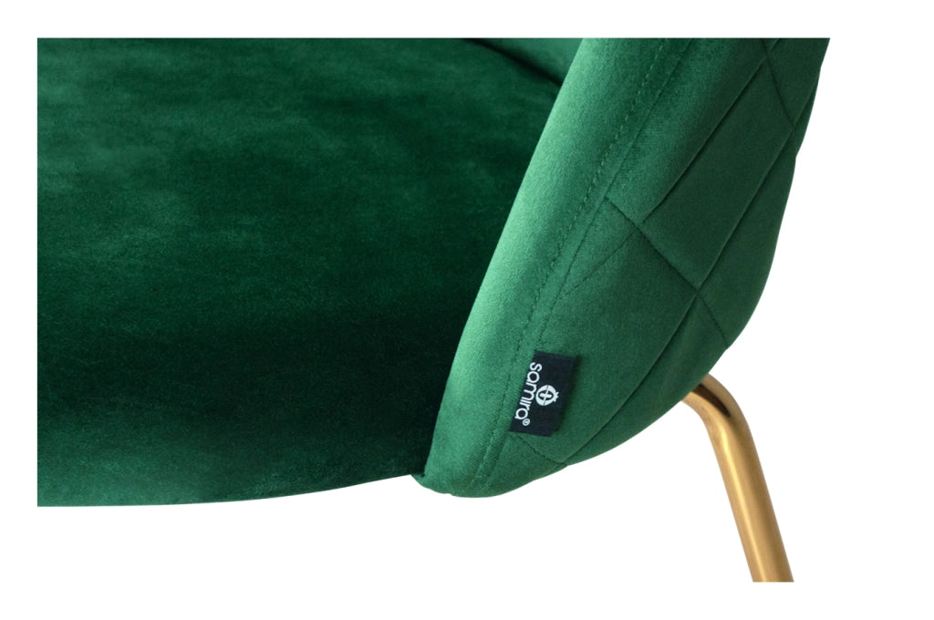 Sgabello cucina imbottito, sgabello alto velluto verde scuro - Nicole - SG30NIG