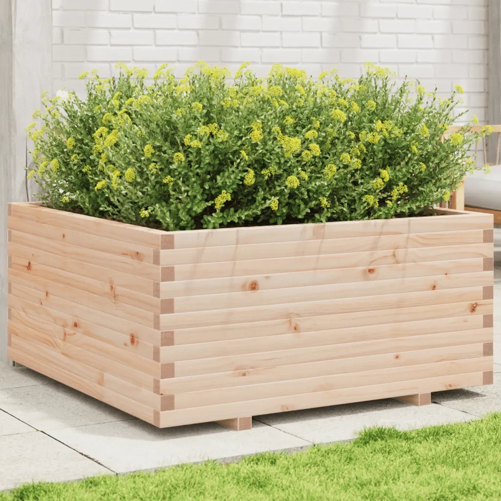 Fioriera da Giardino 100x100x49,5 cm in Legno Massello di Pino