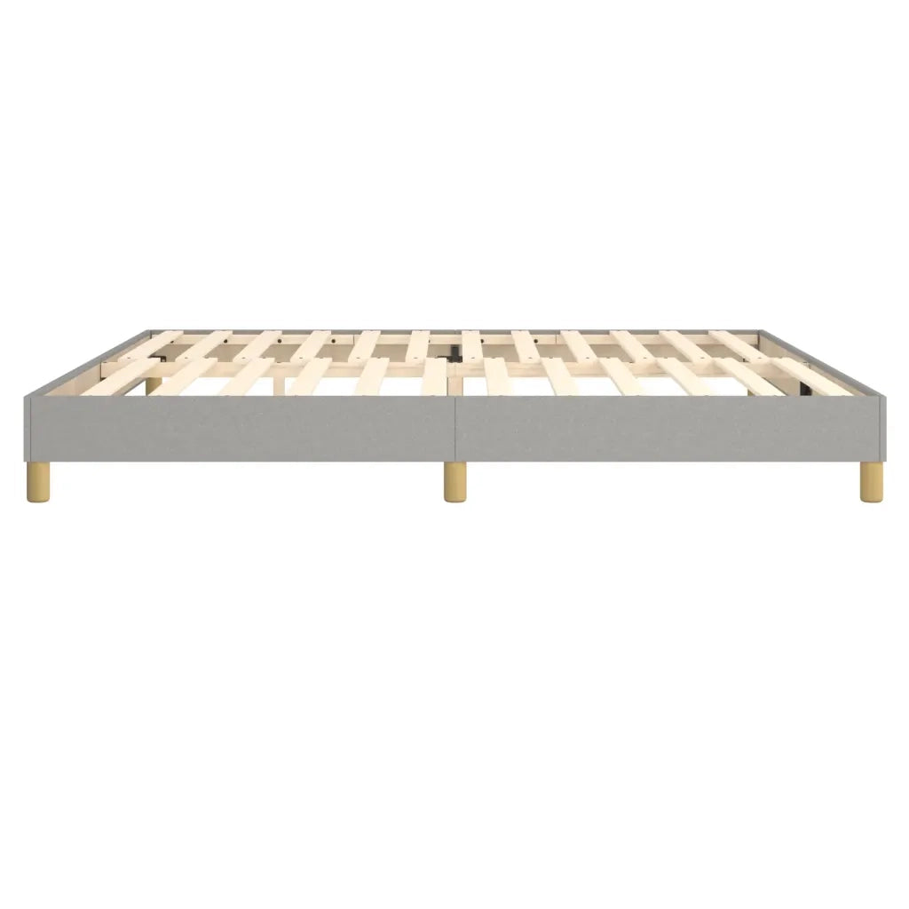 Struttura Letto a Rete a Molle Grigio Chiaro 200x200 cm Tessuto 3120638