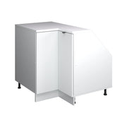 Mobile cucina angolare per sottotetto R-Line Ondulazione bianca/Bianco 75.6 cm con 1 porta, carcassa dell’armadio profondità 60 cm Vicco