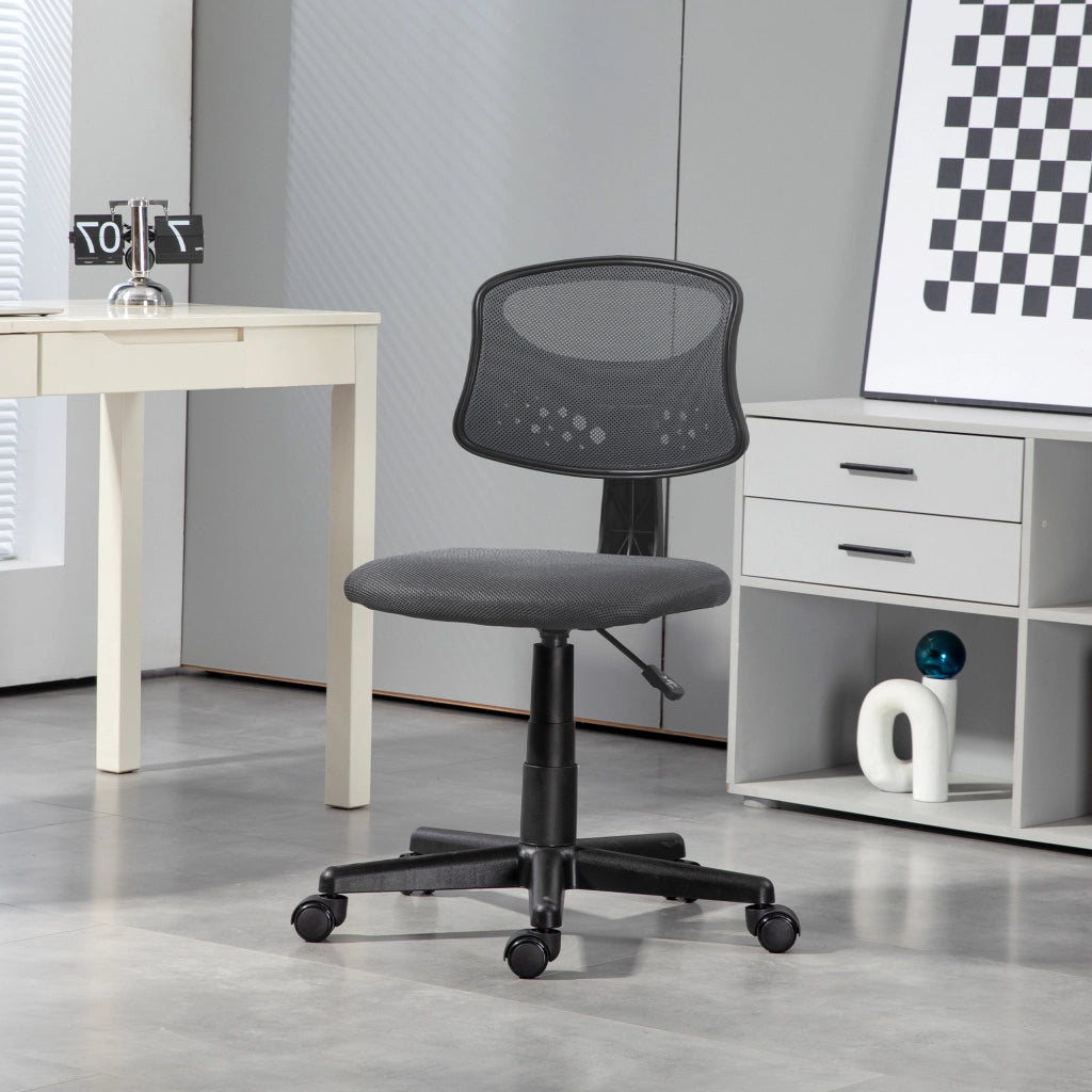 Sedia da Ufficio Girevole con Schienale in Rete Altezza Regolabile ¨C Minimal ¨C Grigia