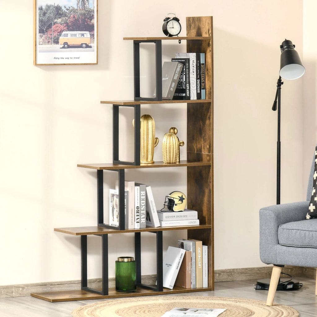 Libreria Stile Vintage/Industriale in Truciolato 102x30x160cm