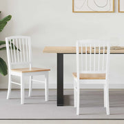 Sedie da pranzo 2 pcs Bianco 50 x 52,5 x 91 cm