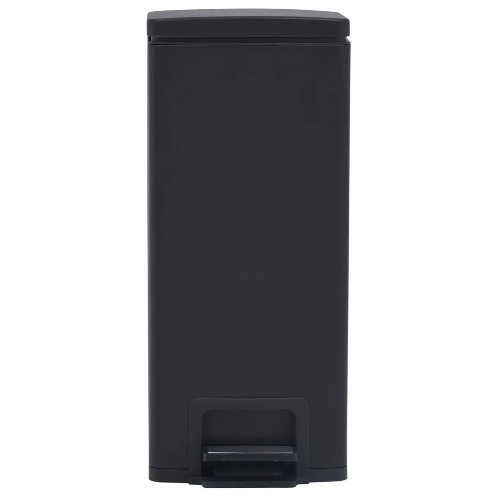Pattumiera a Pedale Anti-Impronte 30 L Nera in Acciaio Inox 149573