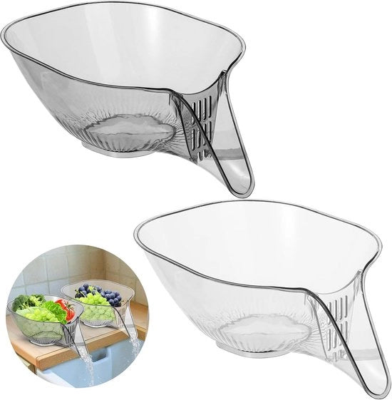 Set di sfogliatoi multifunzionali in plastica per sfogliatori di cibo - Set di 2 (Trasparente e Grigio)