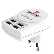 Adattatore Caricatore Europa 4 porte USB-A Potente e Compatto Bianco Skross