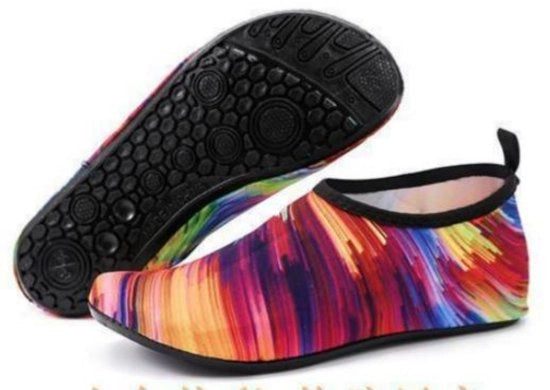 Scarpe da spiaggia in gomma con suola spessa - misura XXL/(42-43) - altezza 26-27 cm - scarpe da nuoto sottili, respiranti - scarpe da immersione - scarpe da tennis - scarpe da spiaggia e calze - per piedi nudi, yogasche e calze per la pelle