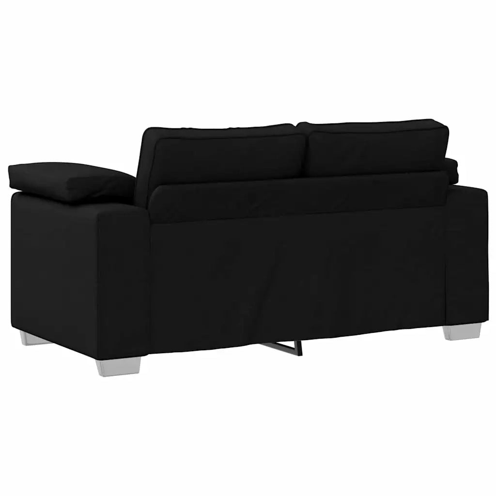 Divano | Divano da soggiorno | Sofa a due posti Nero 160 cm Tessuto