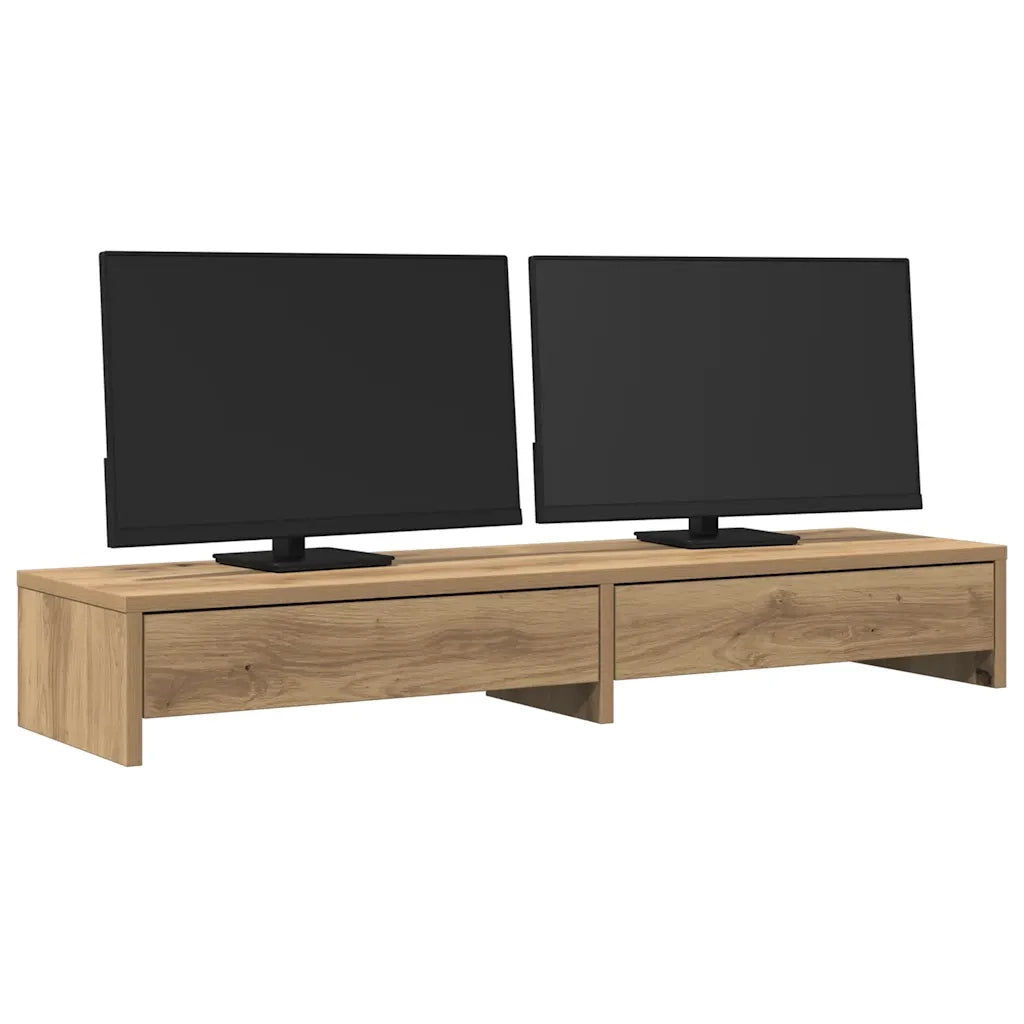 Supporto Monitor con Cassetti Rovere 100x27x15 cm in Truciolato 854678