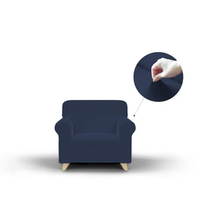 Copridivano Elasticizzato 2 Posti in Poliestere Dahlia Blu Scuro