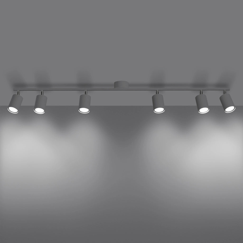 Plafoniera spot moderna 6 luci bianca GU10 Fjello Pure