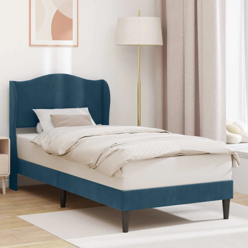 Struttura del letto con testiera Blu 80 x 200 cm Velluto 42027886