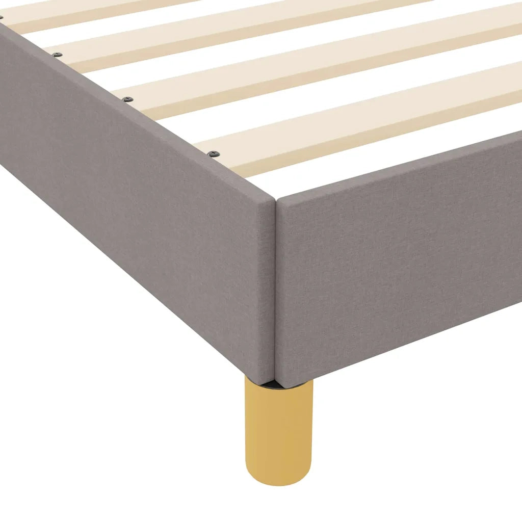 vidaXL Letto a molle Tortora e Marrone 140 x 190 cm